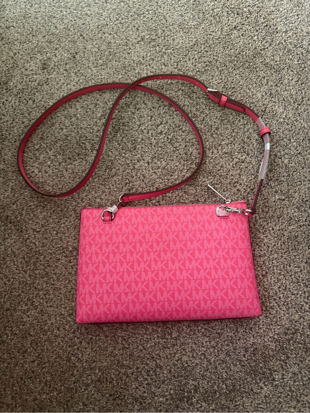 Michael Kors Pink Signature Crossbody Bag NWT - Picture 4 of 7